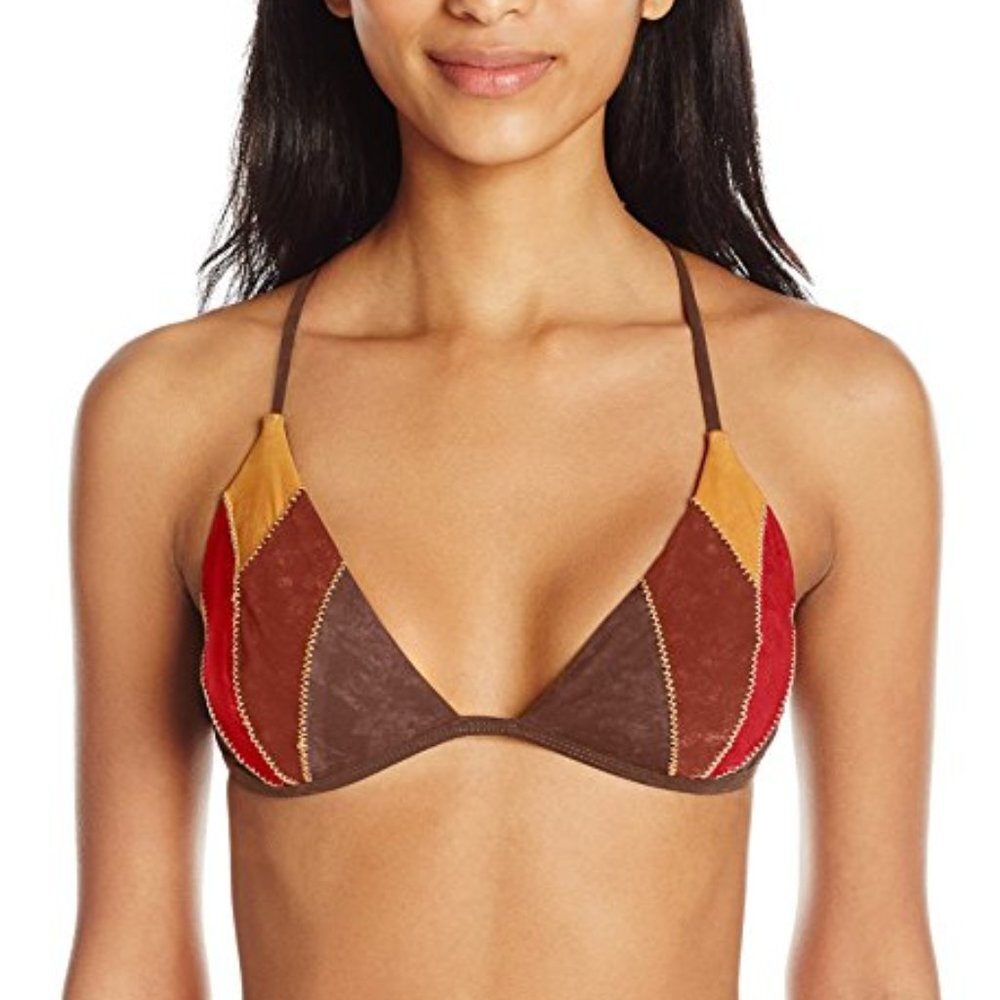 NWT Nanette Lepore Serengeti Suede Triangle Top Small S